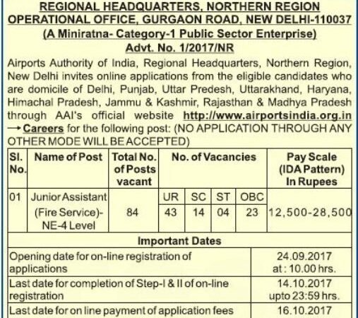 AAI Recruitment Airport authority of India Jobs for 10+2 Diploma