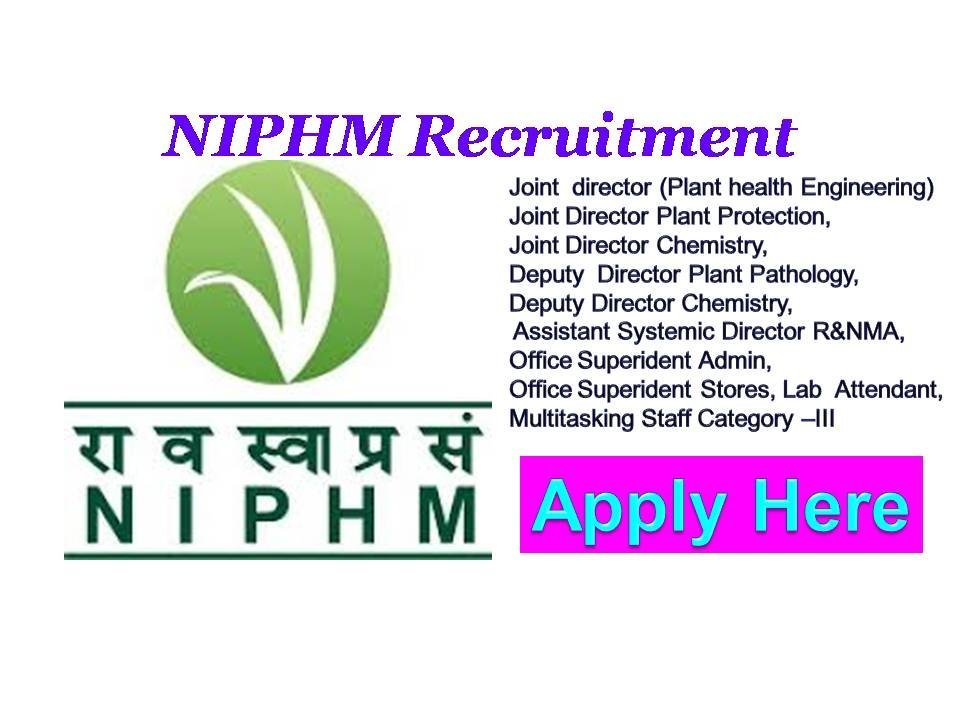 NIPHM Recruitment 2018