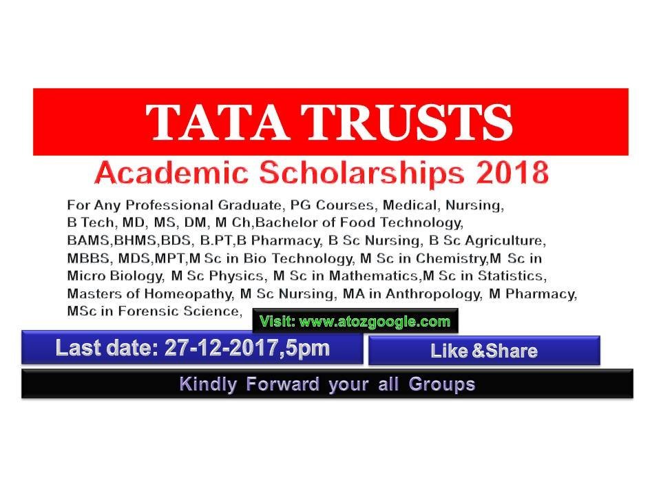 TATA Trusts Academic Scholarships
