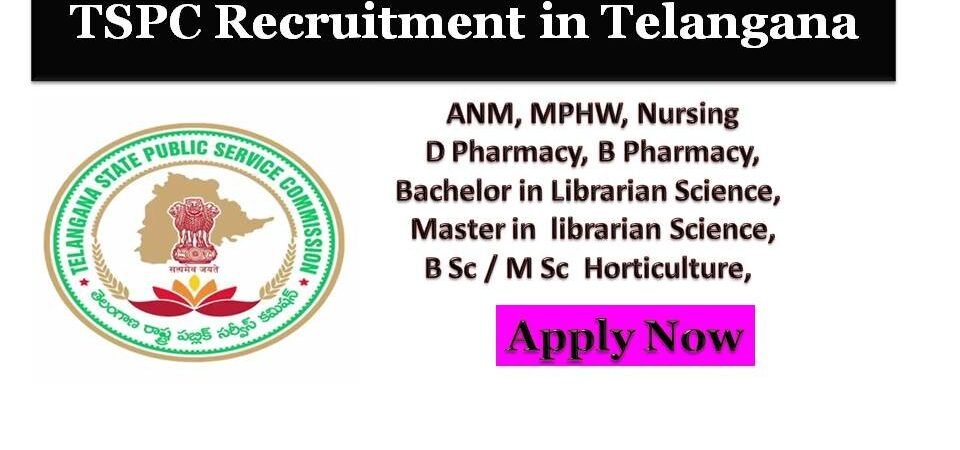 TSPSC Pharmacist Librarian MPHW / ANM Nursing Jobs 2018 in Telanagana