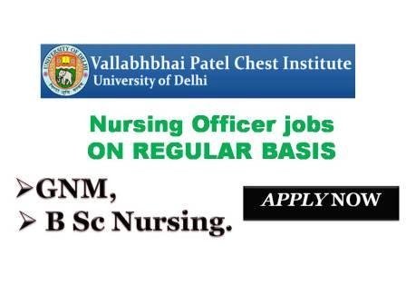 VPCI Nursing Recruitment for GNM B Sc Nurses in Delhi