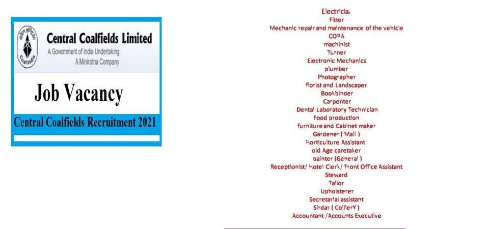 Notification – Central – Coalfields Apprentice – posts