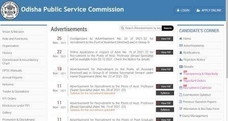 OPSC official Notification 2021 Odisha public service commission Has recently released a Recruitment for Medical jobs