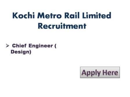 Kochi Metro Rail Limited jobs 2021
