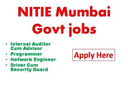 NITIE Mumbai  Govt jobs 2022