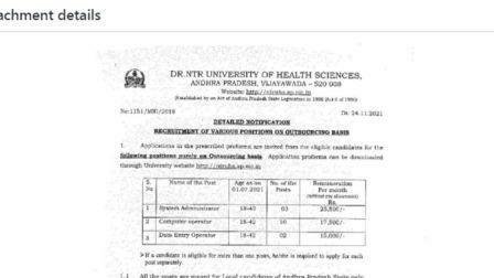 NTRUHS Recruitment 2021
