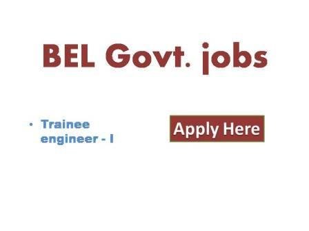BEL Govt jobs 2022