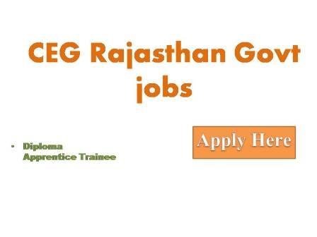 CEG Rajasthan Govt jobs 2022