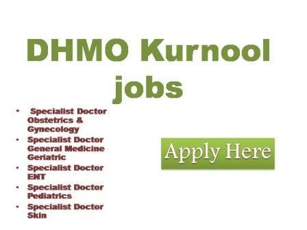 DHMO Kurnool jobs
