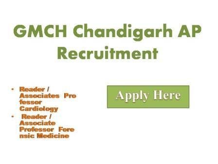 GMCH Chandigarh AP Recruitment 2022