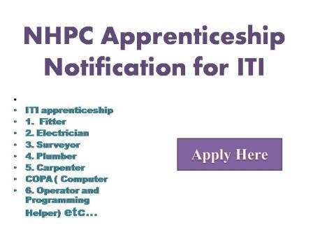 NHPC Apprenticeship Notification for ITI 2022