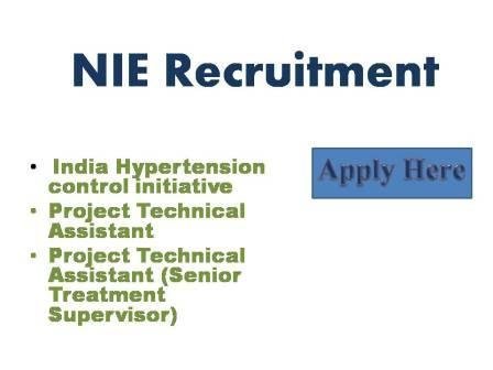 NIE Govt jobs 2022
