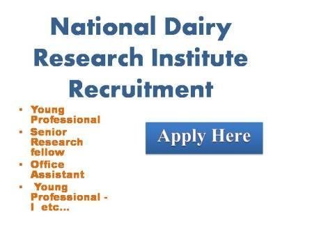 National Dairy Research Institute Recruitment 2022