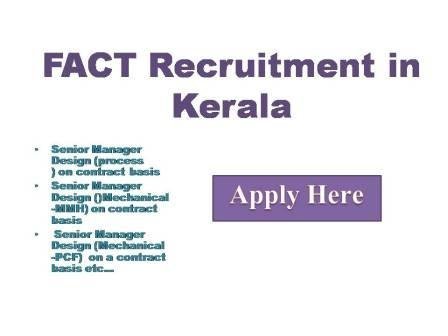 FACT Recruitment in Kerala 2022