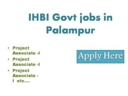 IHBI Govt jobs in Palampur