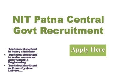 NIT Patna Central Govt Recruitment