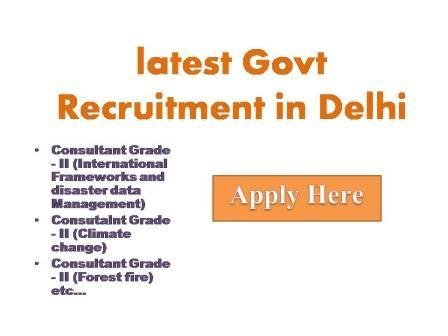 latest Govt Recruitment in Delhi