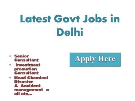 Latest Govt jobs in Delhi