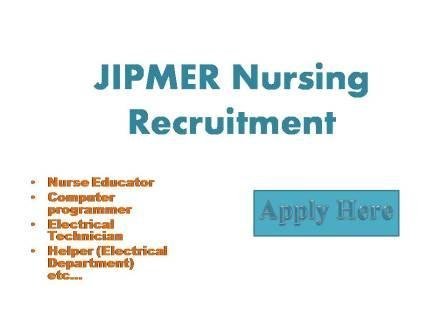 JIPMER Nursing Recruitment 2022