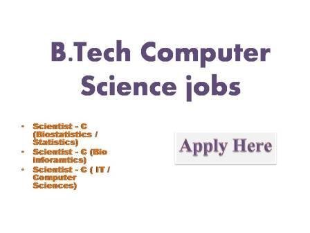 B.Tech Computer Science jobs 2022
