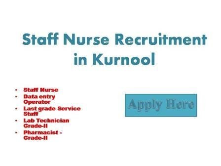 Staff Nurse Recruitment in Kurnool 2022