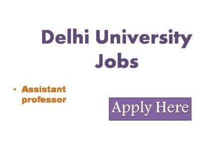 Delhi University Jobs 2022