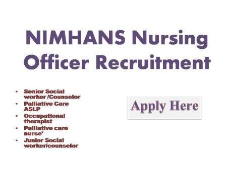 NIMHANS Nursing Officer Recruitment 2022