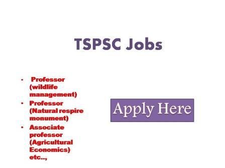 TSPSC Jobs 2022 Applications are invited online from qualified applicants through the proforma application to be made
