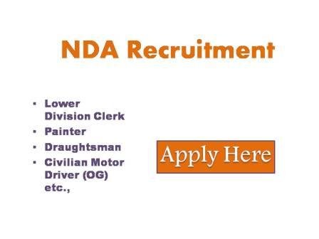 NDA Recruitment 2023 Online applications are invited from Indian nationals to fill up the following Group "C" vacancies