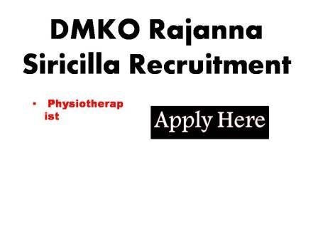 DMHO Rajanna Siricilla Recruitment 2023